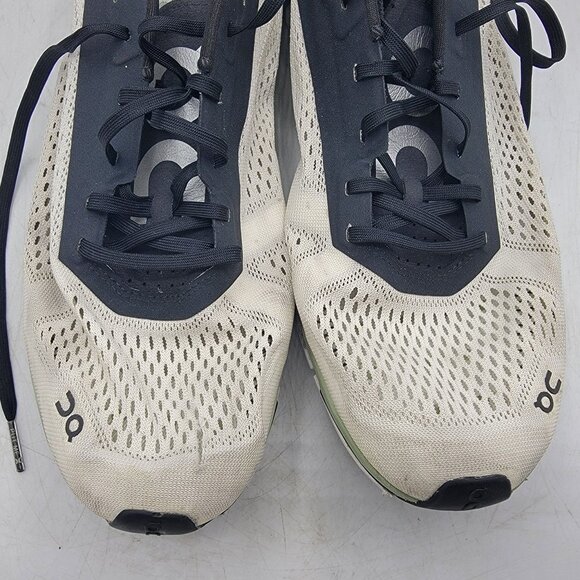 On Running Cloudboom Mens 12 White Black Green Shoes Athletic Running Walking - Picture 10 of 14